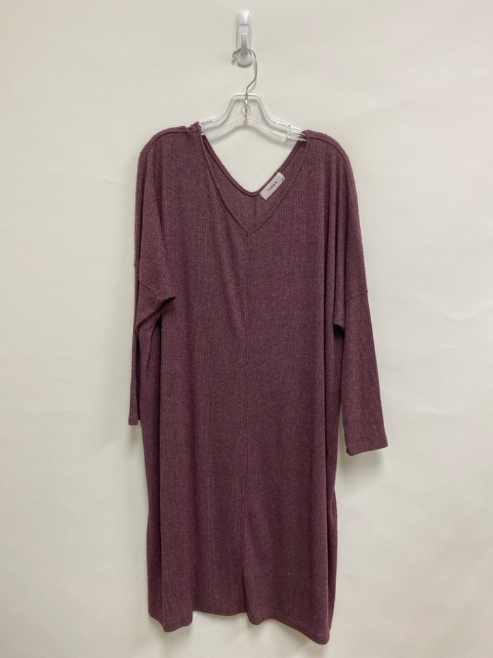 Size OSFM Mauve Mottled Long Sleeve Ladies Dress