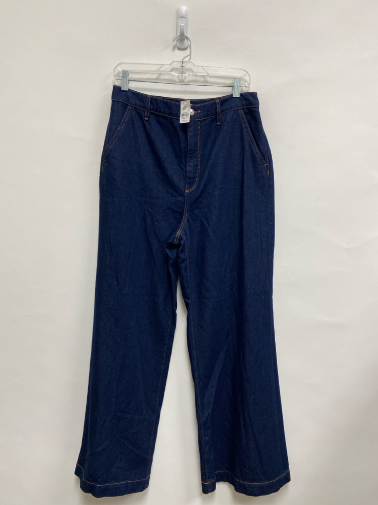 NWT LOFT Size 10 Navy Wide Leg Ladies Jeans