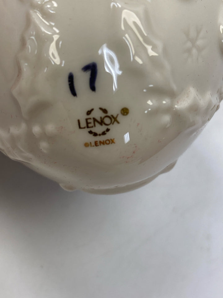 Lenox Ornament  Embossed Egg Shape Santa