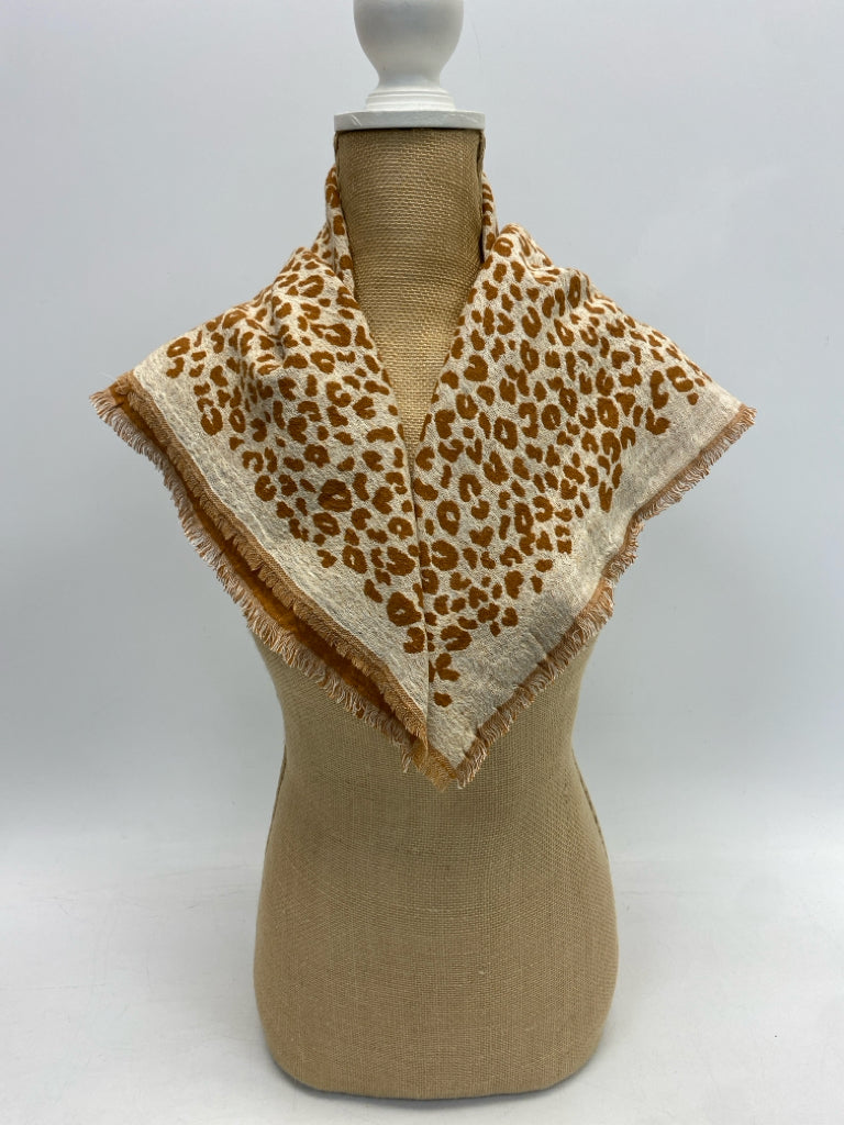 Madewell Rust Tan Animal Print Scarf