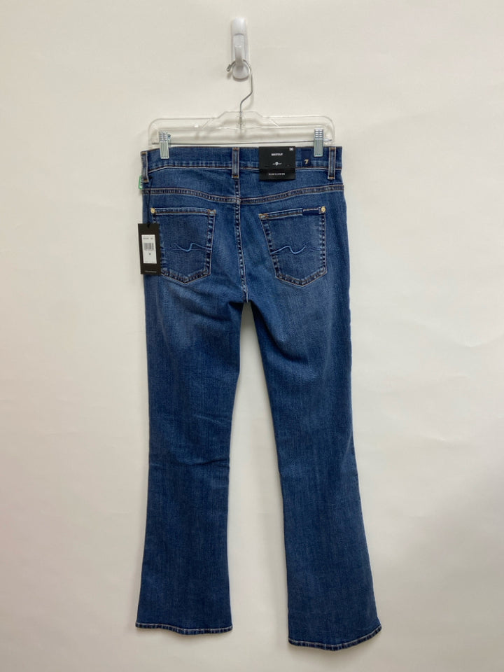 NWT 7/Mankind Size 30 Faded Blue Flared Ladies Jeans