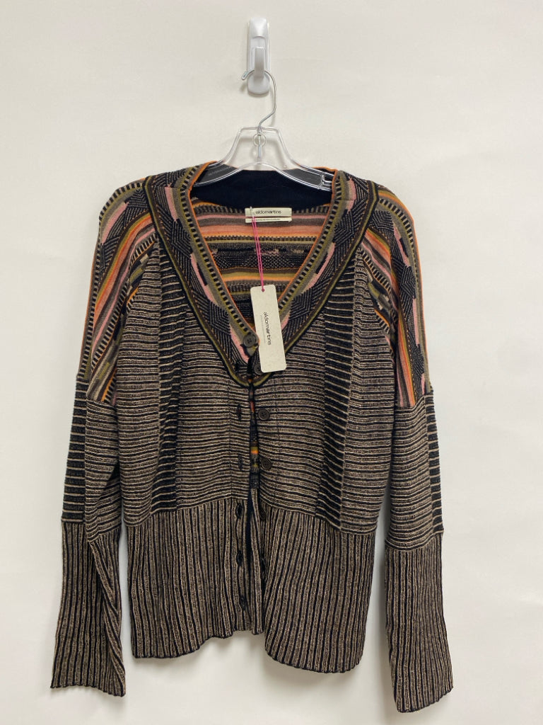 NWT Aldo Martins Size 12 Black Green/Pink Striped Ladies Sweater