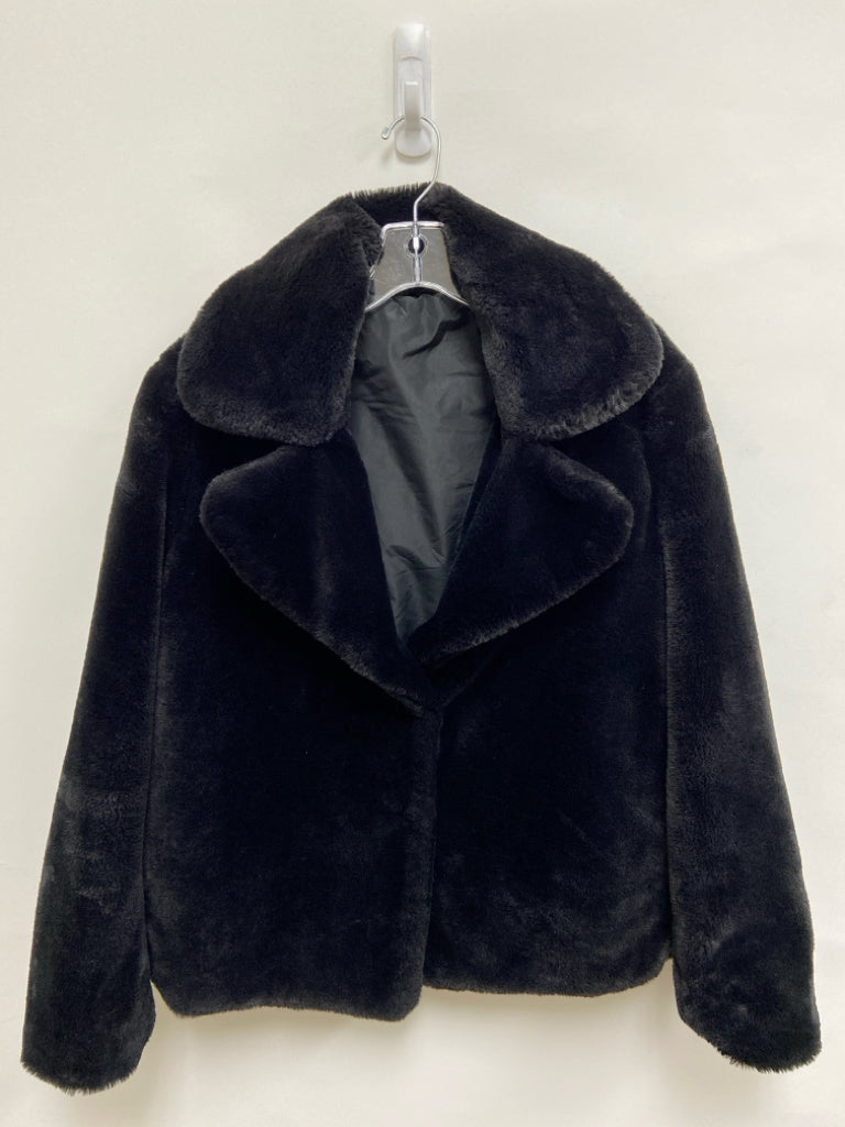 Nine West Size S Black Reversible Faux Fur Ladies Jacket