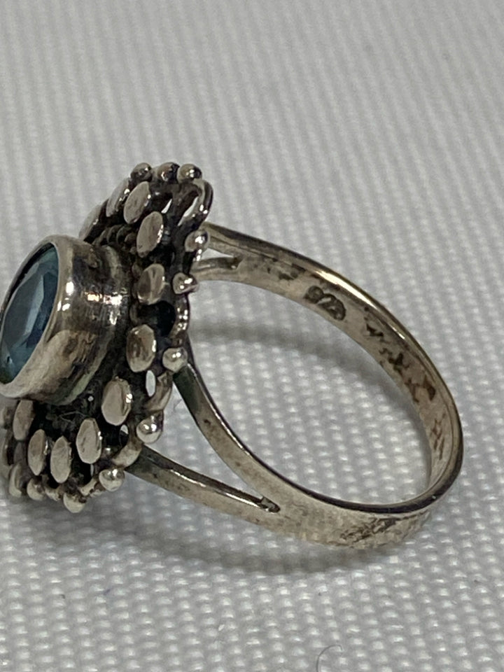 Silver Iridescent Circles Ring