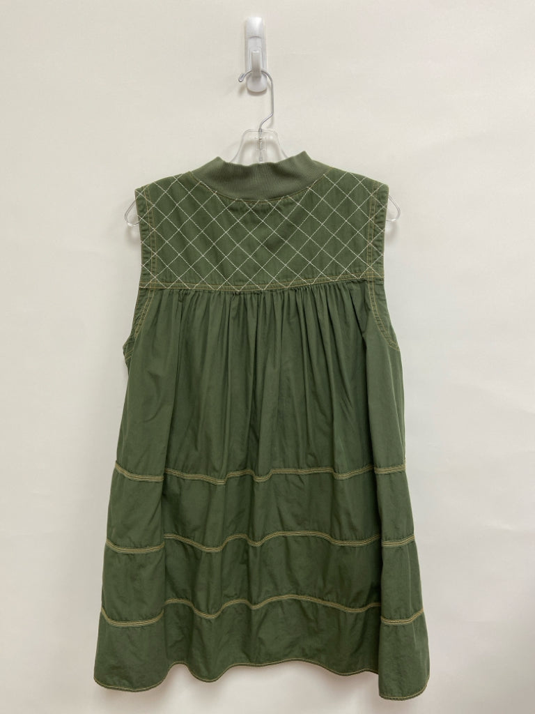 Pilcro Size M Olive Green Quarter Zip Denim Ladies Dress