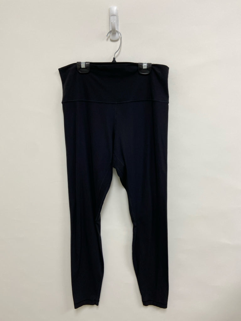 Lululemon Size 12 Black Ribbed Athletic Leggings