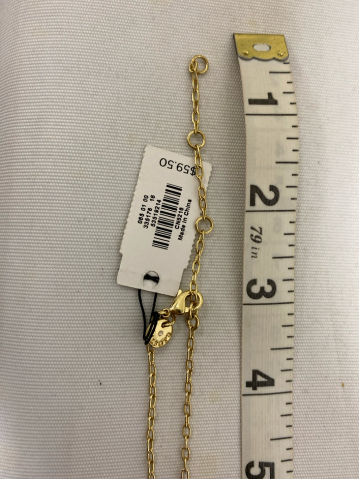 NWT Talbots Gold Color Multi Color Jeweled Necklace
