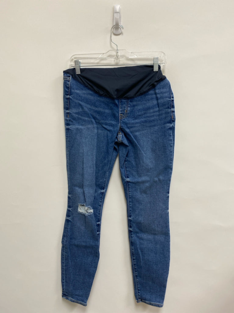 J Crew Size 28 Blue Denim Distressed Maternity Jeans