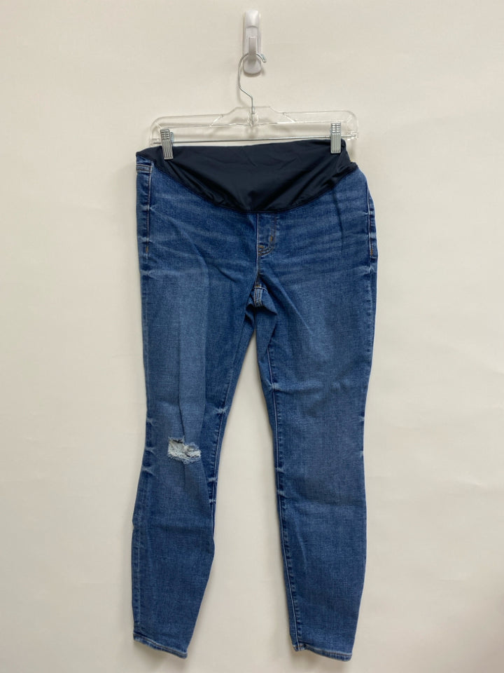 J Crew Size 28 Blue Denim Distressed Maternity Jeans