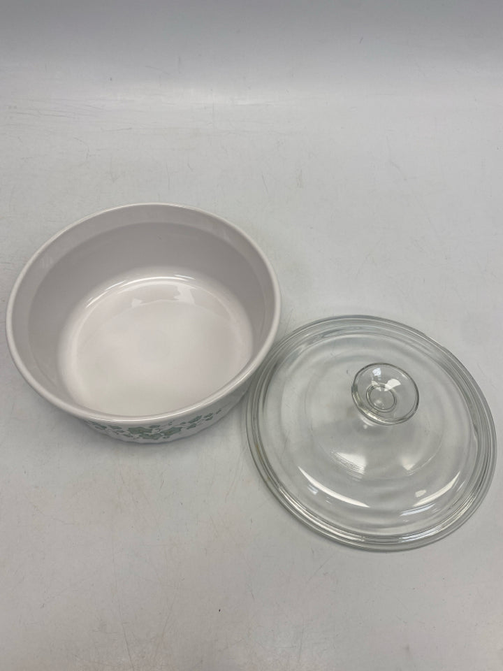 Corningware Clear Green Ivy Bakeware