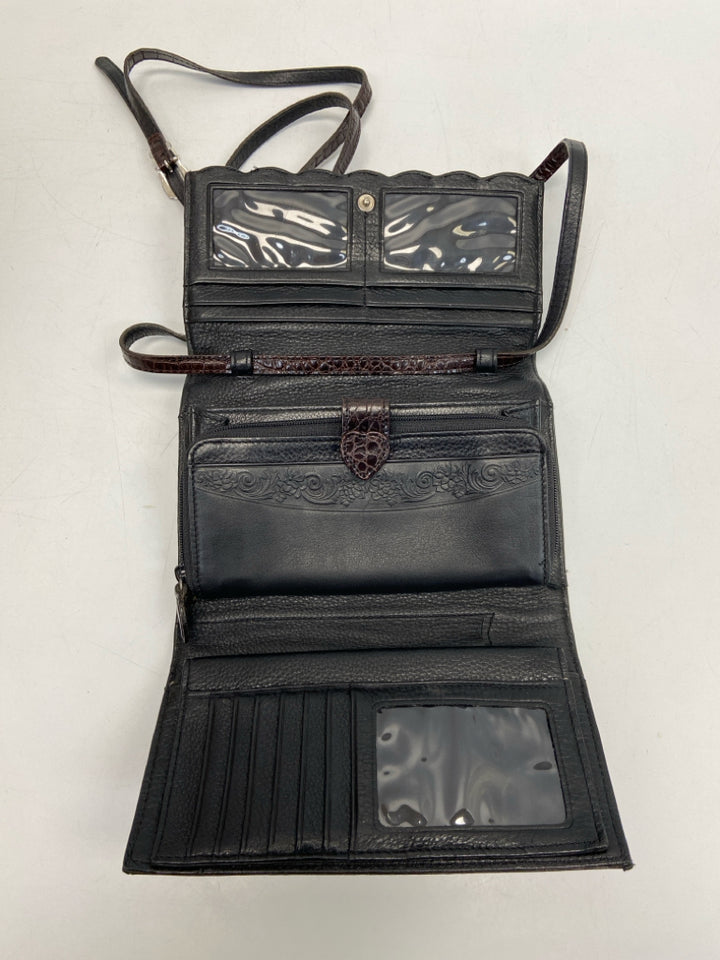 Brighton Black Dark Brown Crossbody