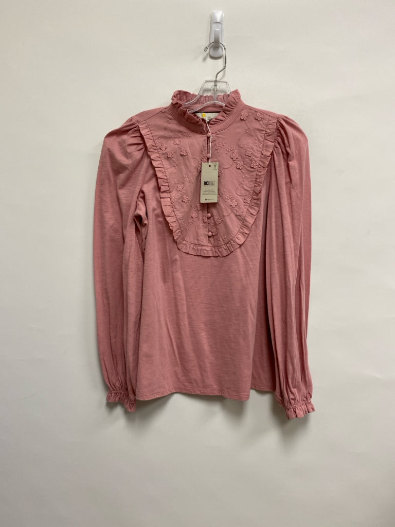 NWT Boden Size 8 Pink Applique Puff Sleeve Ladies Top