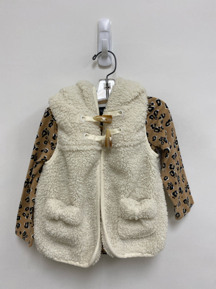 Cynthia Rowley SIZE 18M Cream Tan Animal Print Boucle Girl&