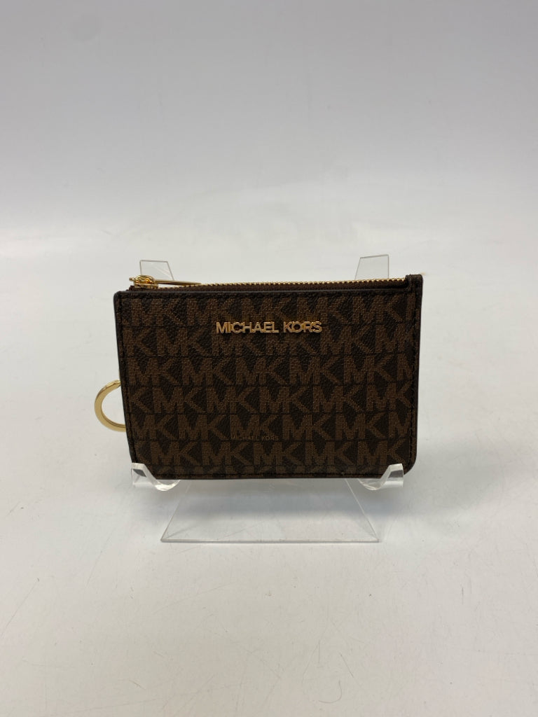 NWT Michael Kors Dark Brown Signature Keychain