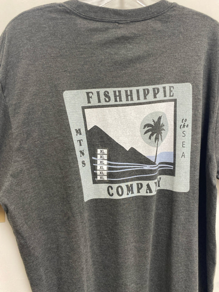 NWT Fish Hippie Size XL Dark Gray Logo Men&