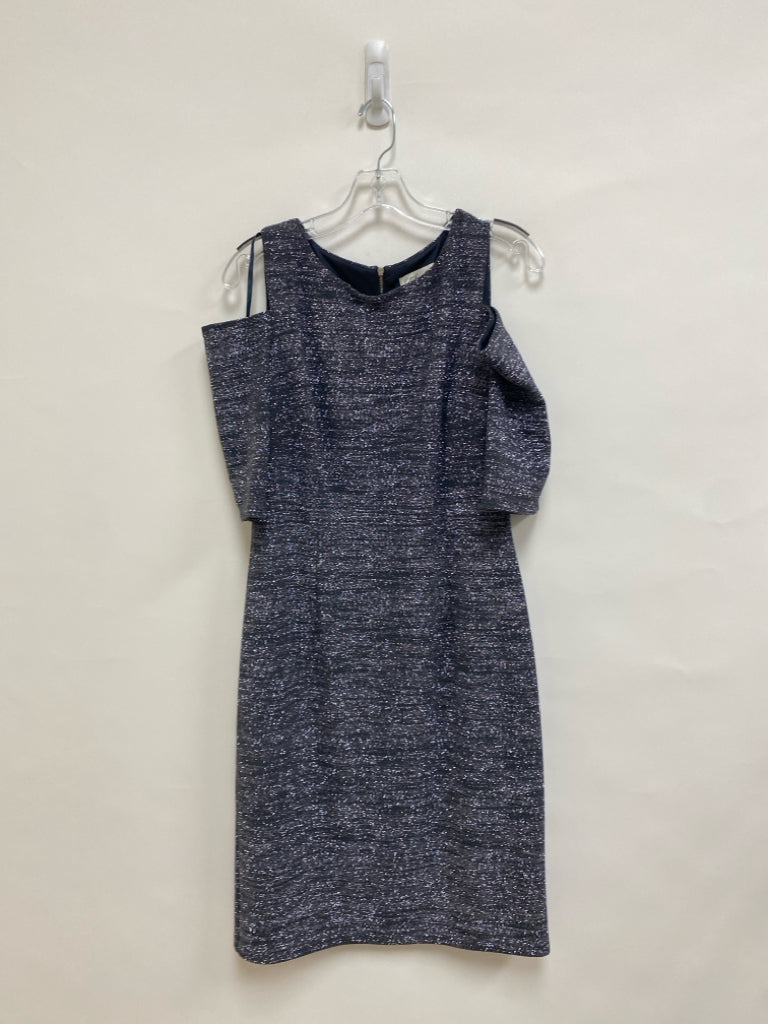 Eliza J Size 12 Gray Silver Sparkle Cold Shoulder Ladies Dress