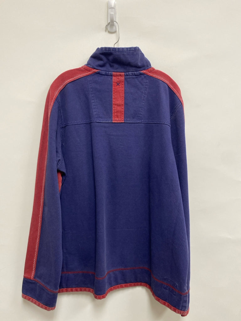NWT FAT FACE Size XL Burgundy Navy Color Block Men&