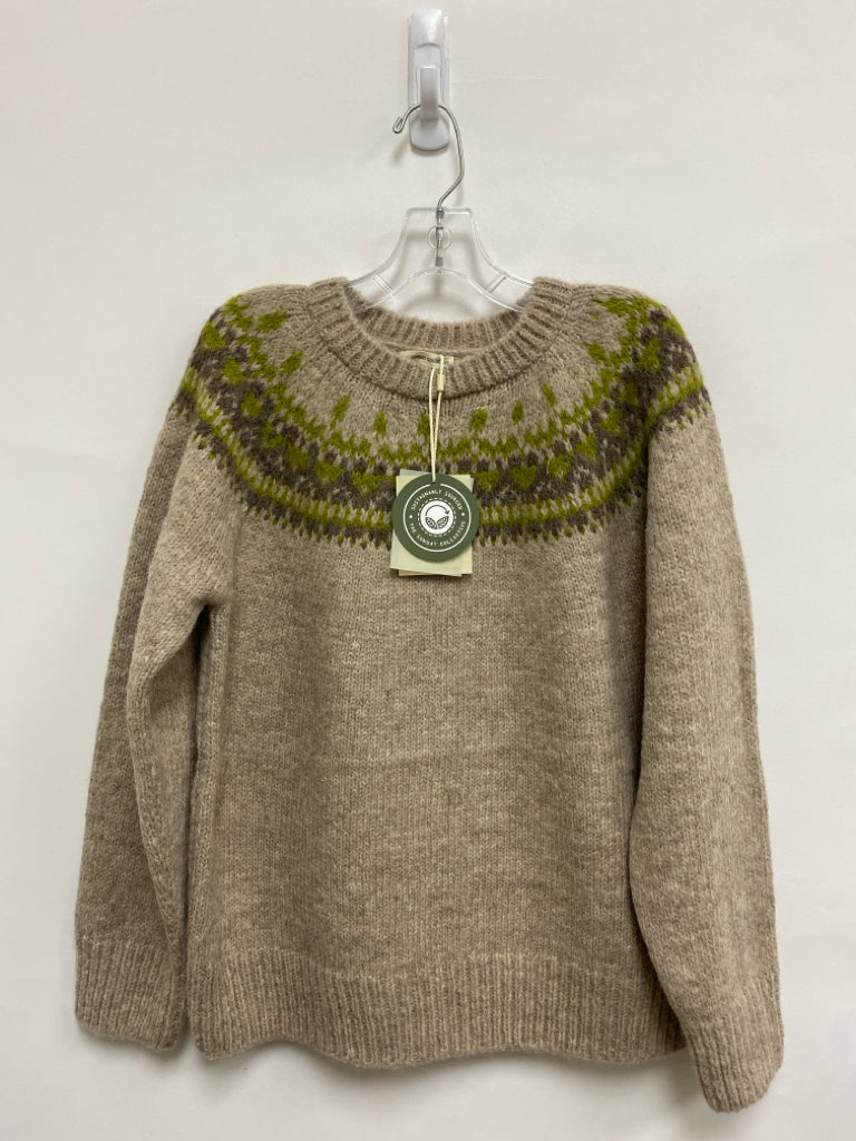 NWT The Sunday Collective SIZE 10/11 Tan Green/Gray Alpace Girl&