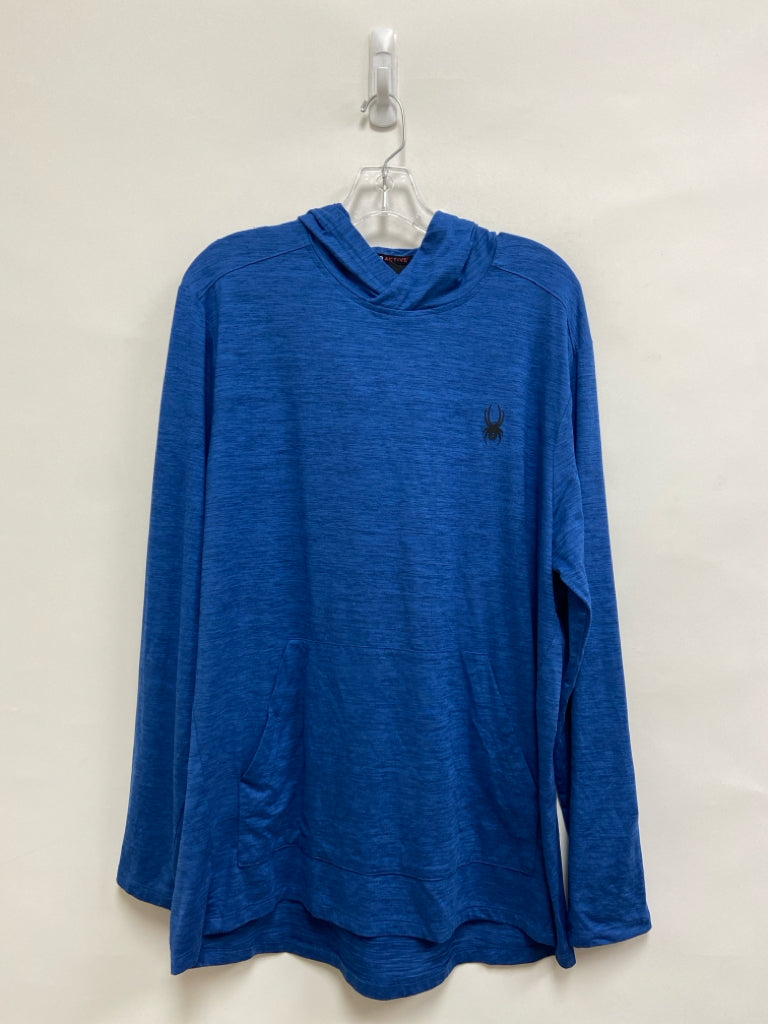 Spyder Size XL Blue Streaked Hooded Men&