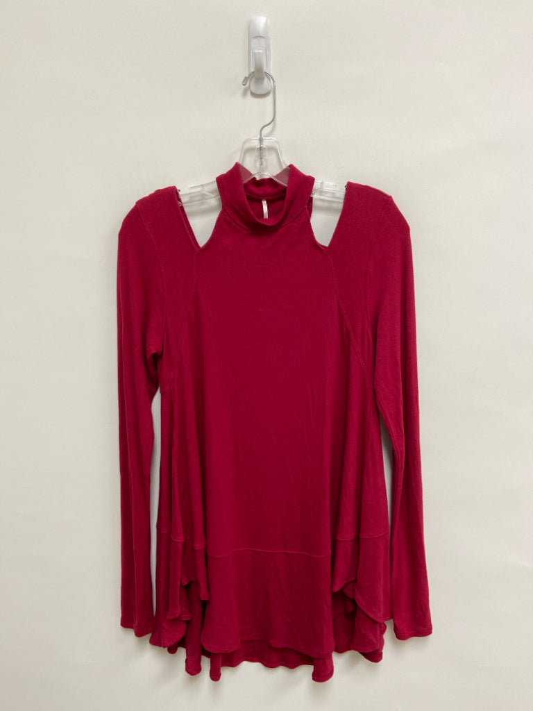Free People Size S Red Cold Shoulder Ladies Top