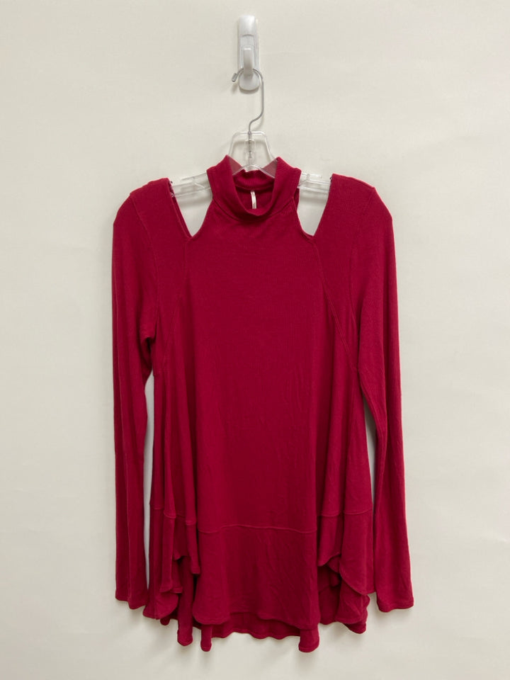 Free People Size S Red Cold Shoulder Ladies Top