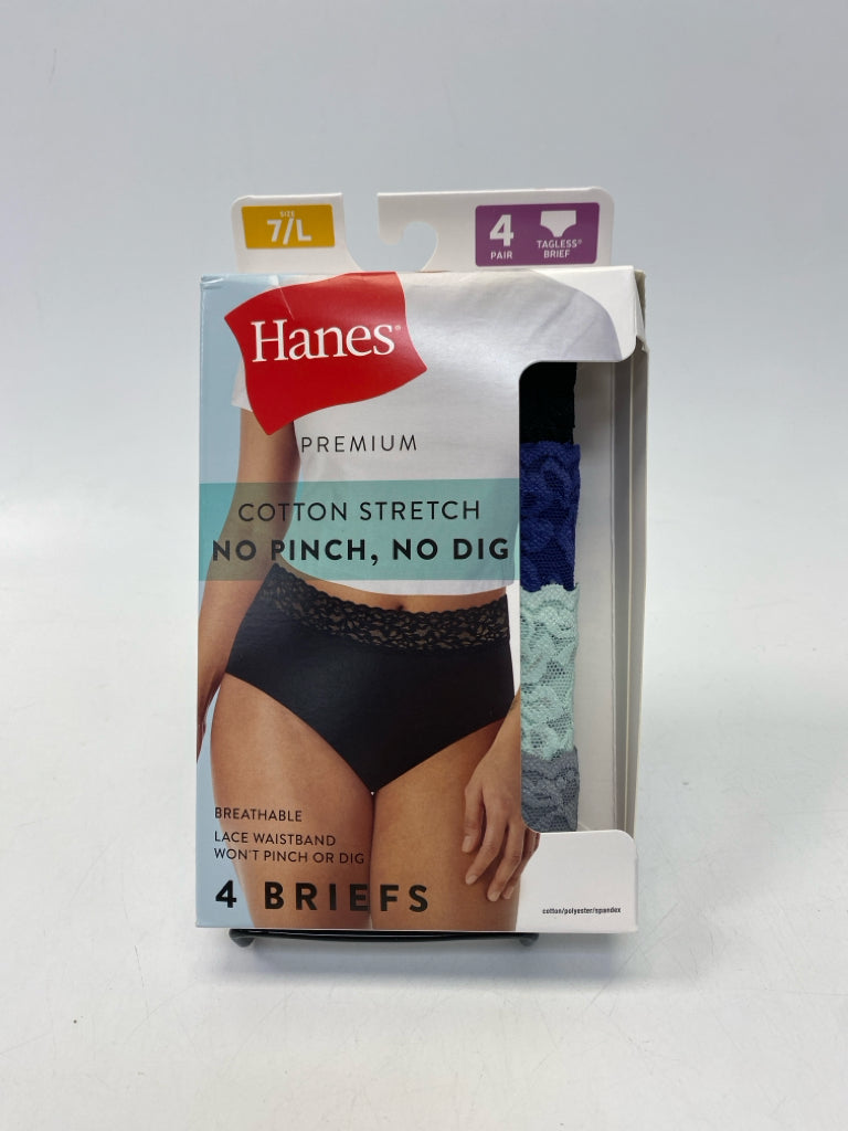 NEW/BOX Hanes Size 7 Assorted Lace Ladies Underwear