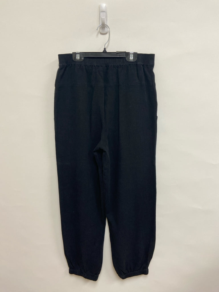 Anthropologie Size 4 Black Joggers Linen Blend Ladies Pants