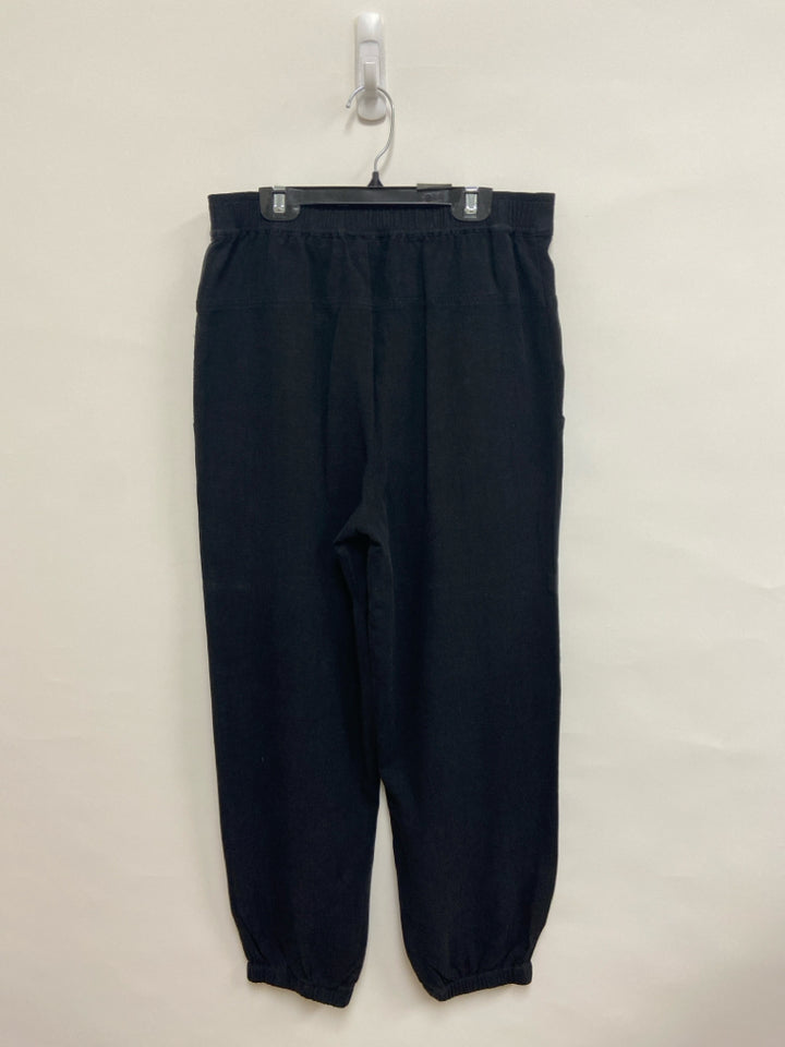 Anthropologie Size 4 Black Joggers Linen Blend Ladies Pants