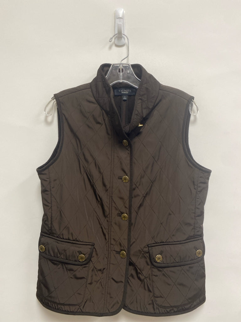 Talbots Size S Brown Quilted Ladies Vest