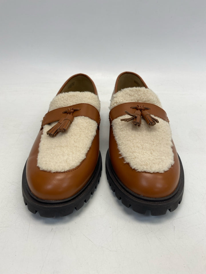 NWOT Ann Taylor US Shoe Size 11 Brown Cream Flats