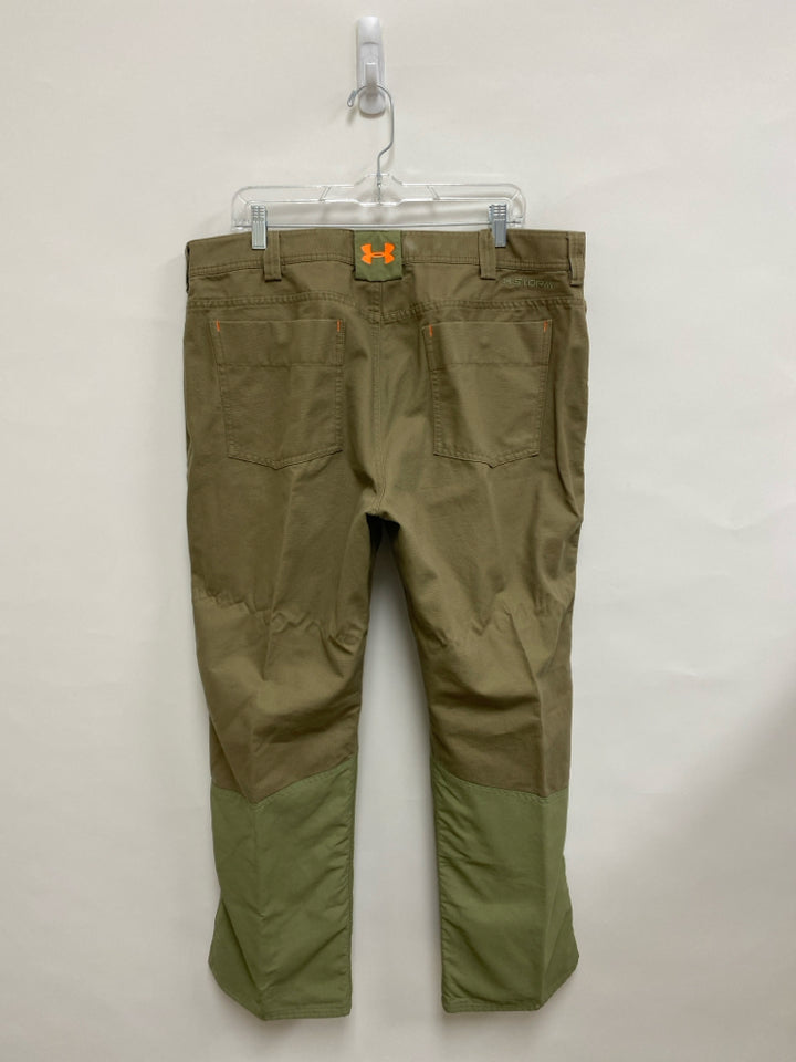 Under Armour Size 38 Taupe Olive Green Men&