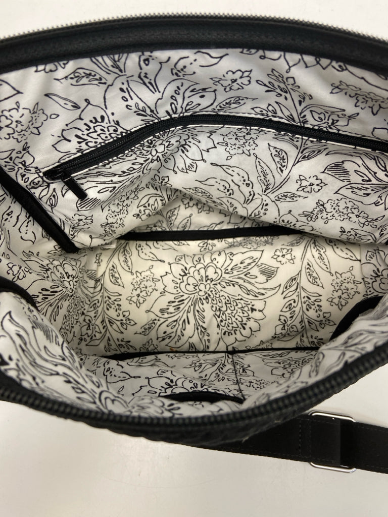 Vera Bradley Black Quilted Fabric Crossbody