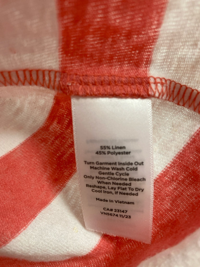 NWT Talbots  SIZE  14/16P Coral/White Stripes Sleeveless Plus Size Top