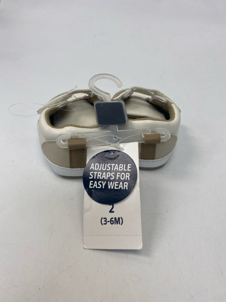 NWT Osh Kosh SIZE 2 Cream Brown Trimmed Boy&