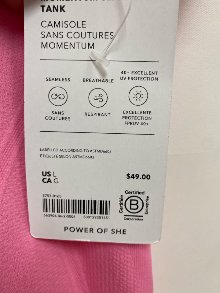 NWT Athleta Size L Neon Pink Tank Athletic Top