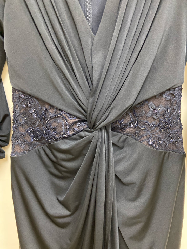 Tadashi Shoji Size SP Dark Navy Pleated Petite Dress