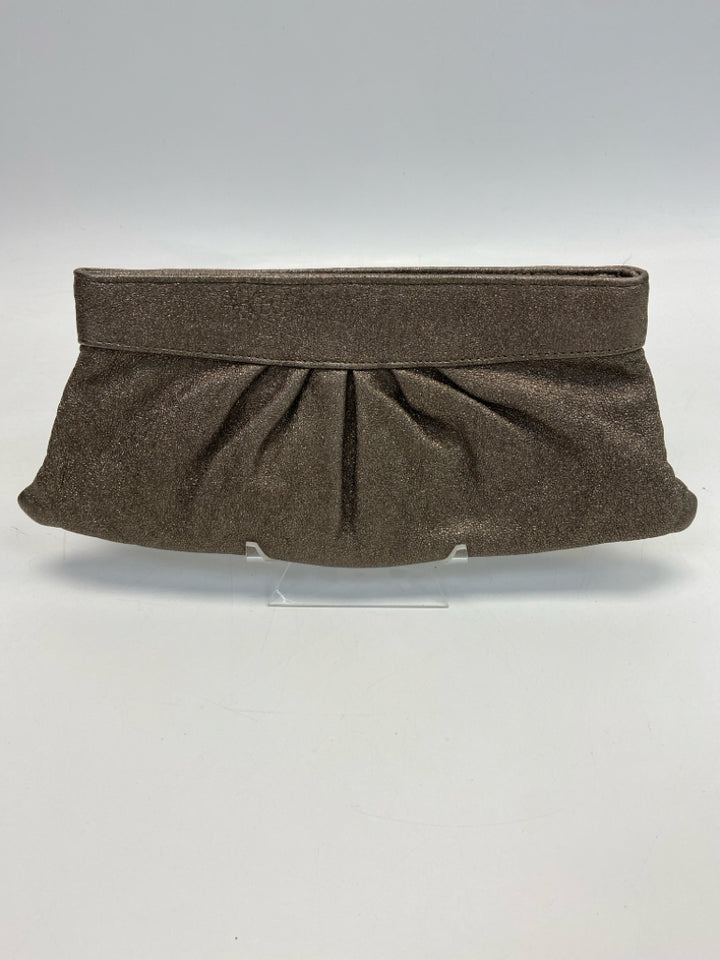 Lauren Merkin Pewter Shimmery Clutch