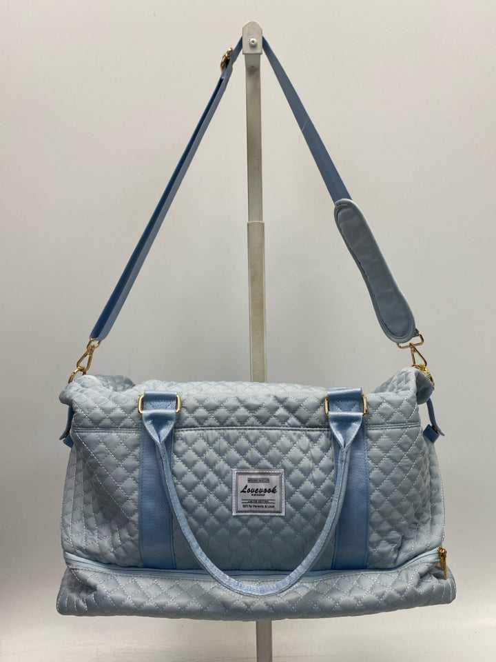 Lovevook Powder Blue Quilted Duffle Bag