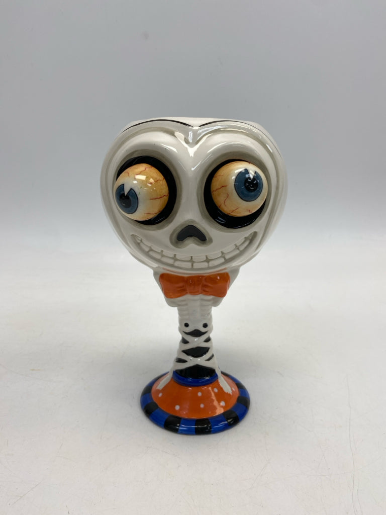 White Multi Color Skeleton Halloween