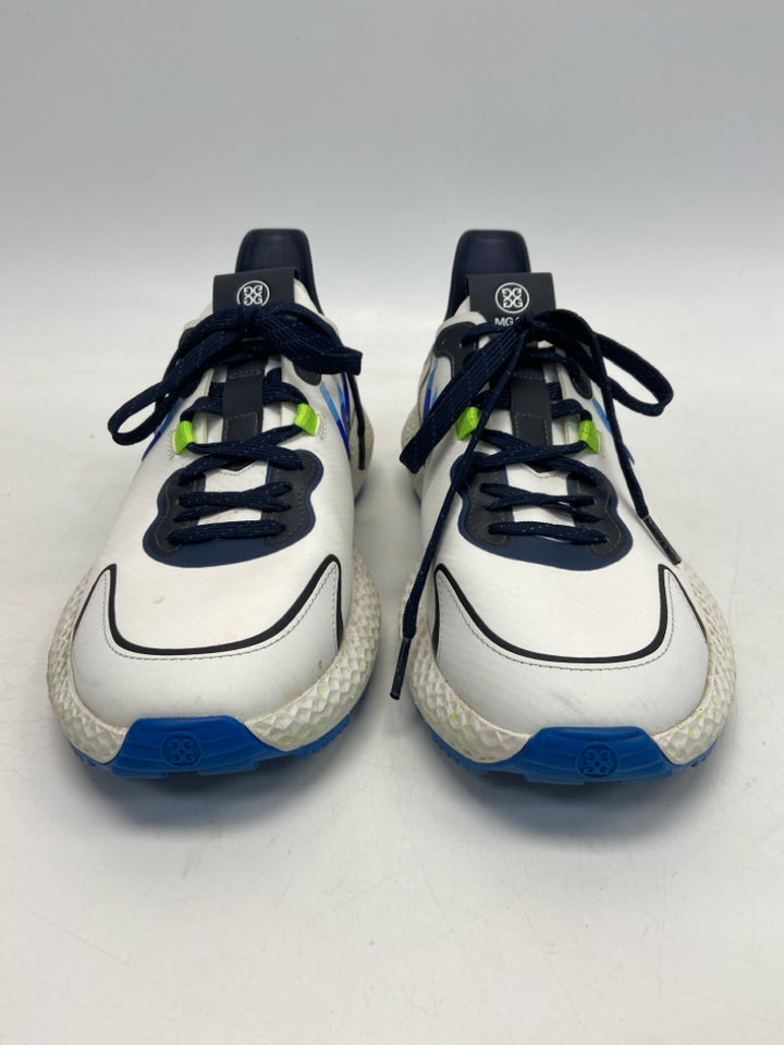 Gfore Size 10 White Navy Lace-Up Men&