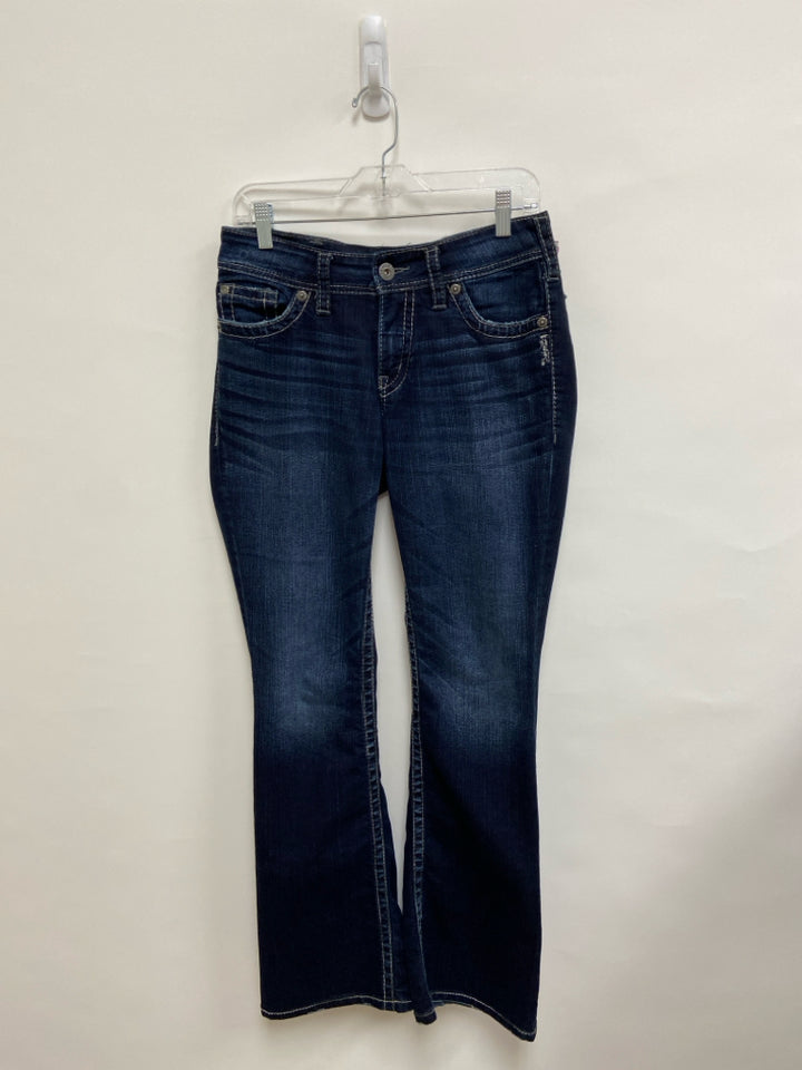 Silver Jeans Size 30 Faded Navy Flared Ladies Jeans