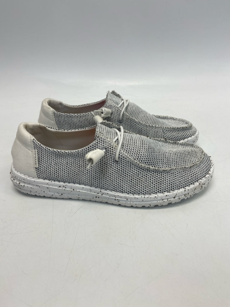 Hey Dude  Size 9 White Gray Flats