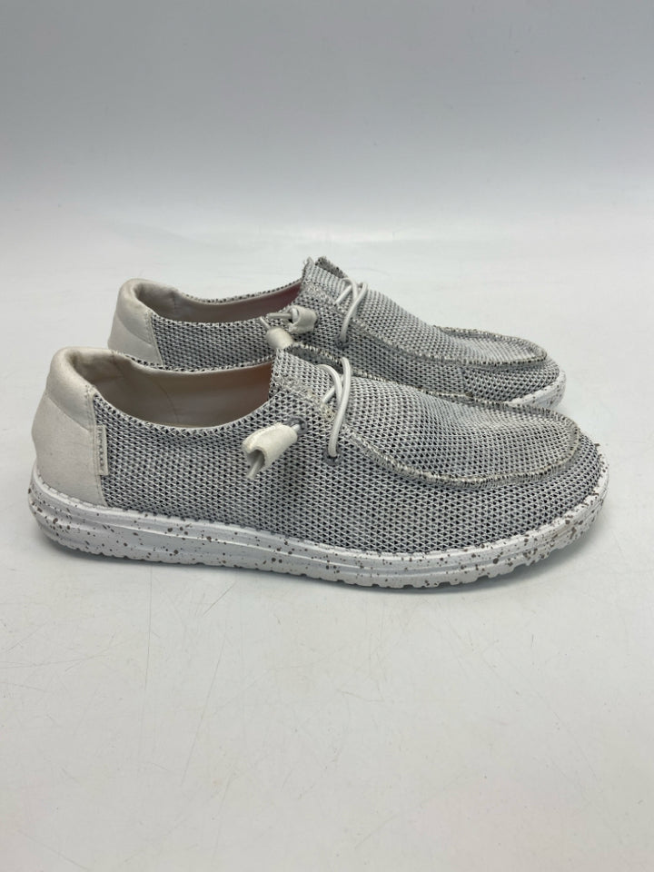 Hey Dude  Size 9 White Gray Flats