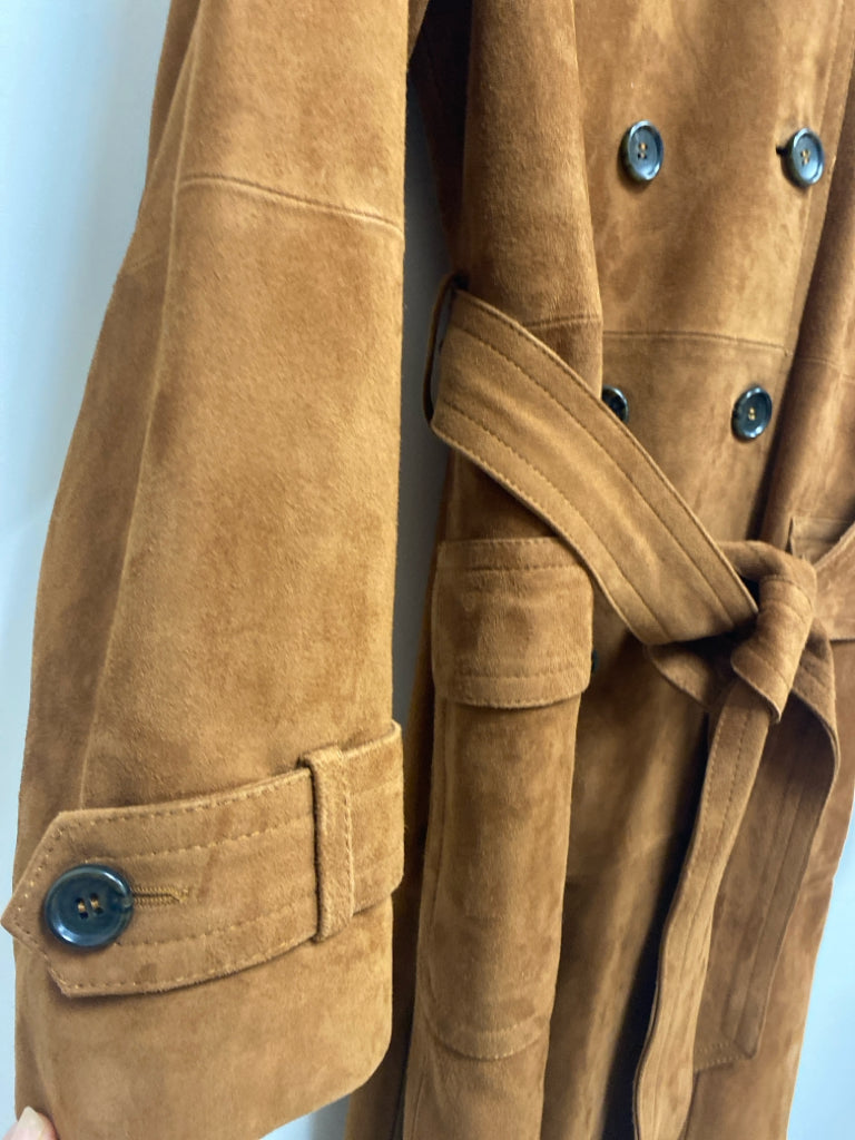 NWT Talbots Size 10 Camel Double-Breasted Suede Ladies Jacket