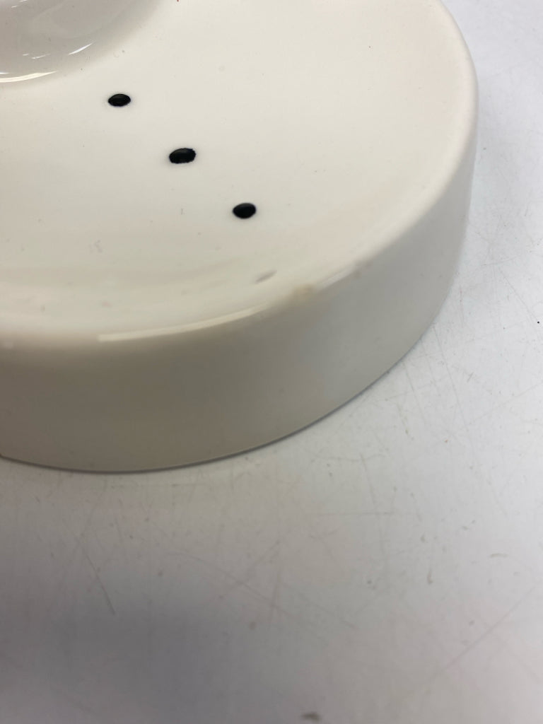 Hallmark Cream Black Ceramic Christmas