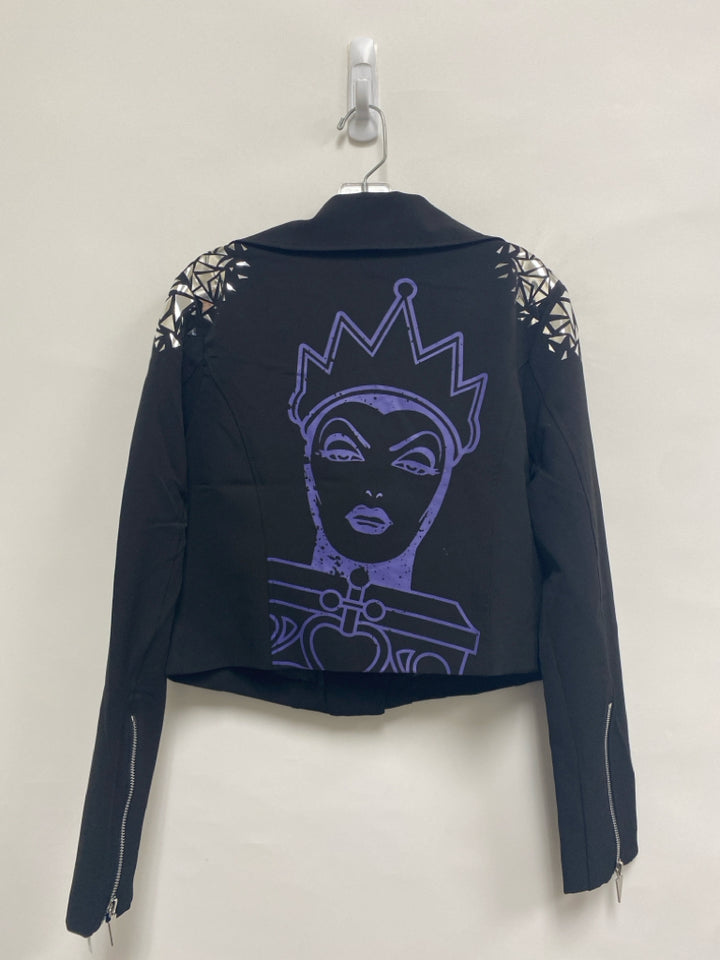 NWT Disney Size S Black Silver Zip Down Ladies Jacket