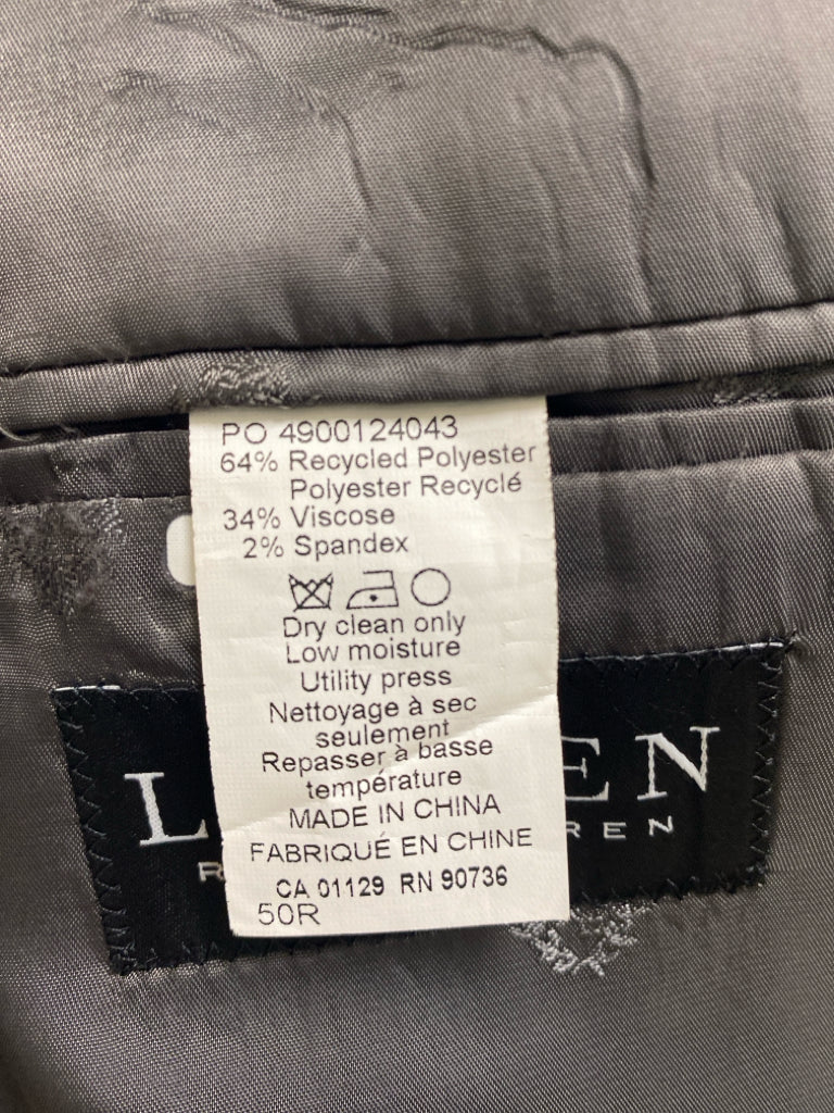 Lauren Ralph Lauren Size 50R Gray Navy/Black Houndstooth Men&