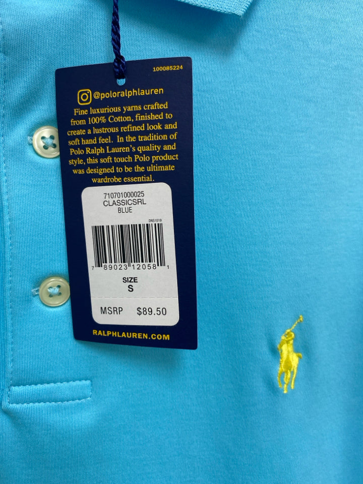 NWT Polo Size S Aqua Men&
