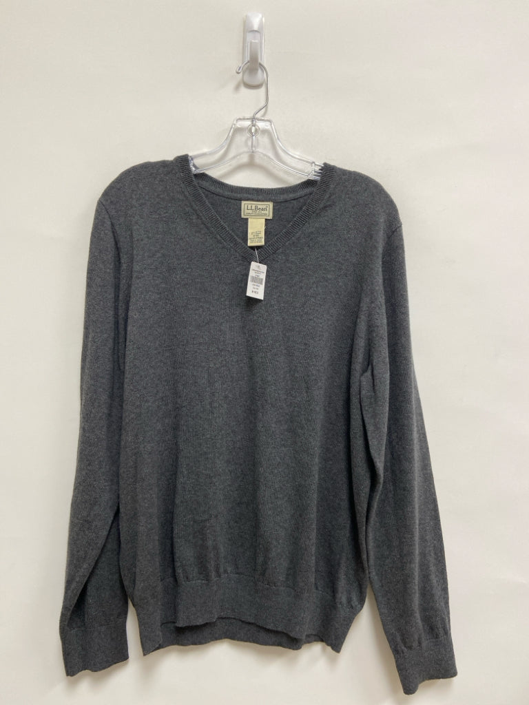 NWT L L Bean Size M Gray Cashmere Ladies Sweater