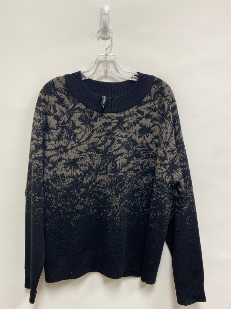 Athleta Size L Black Taupe Floral Ladies Sweater